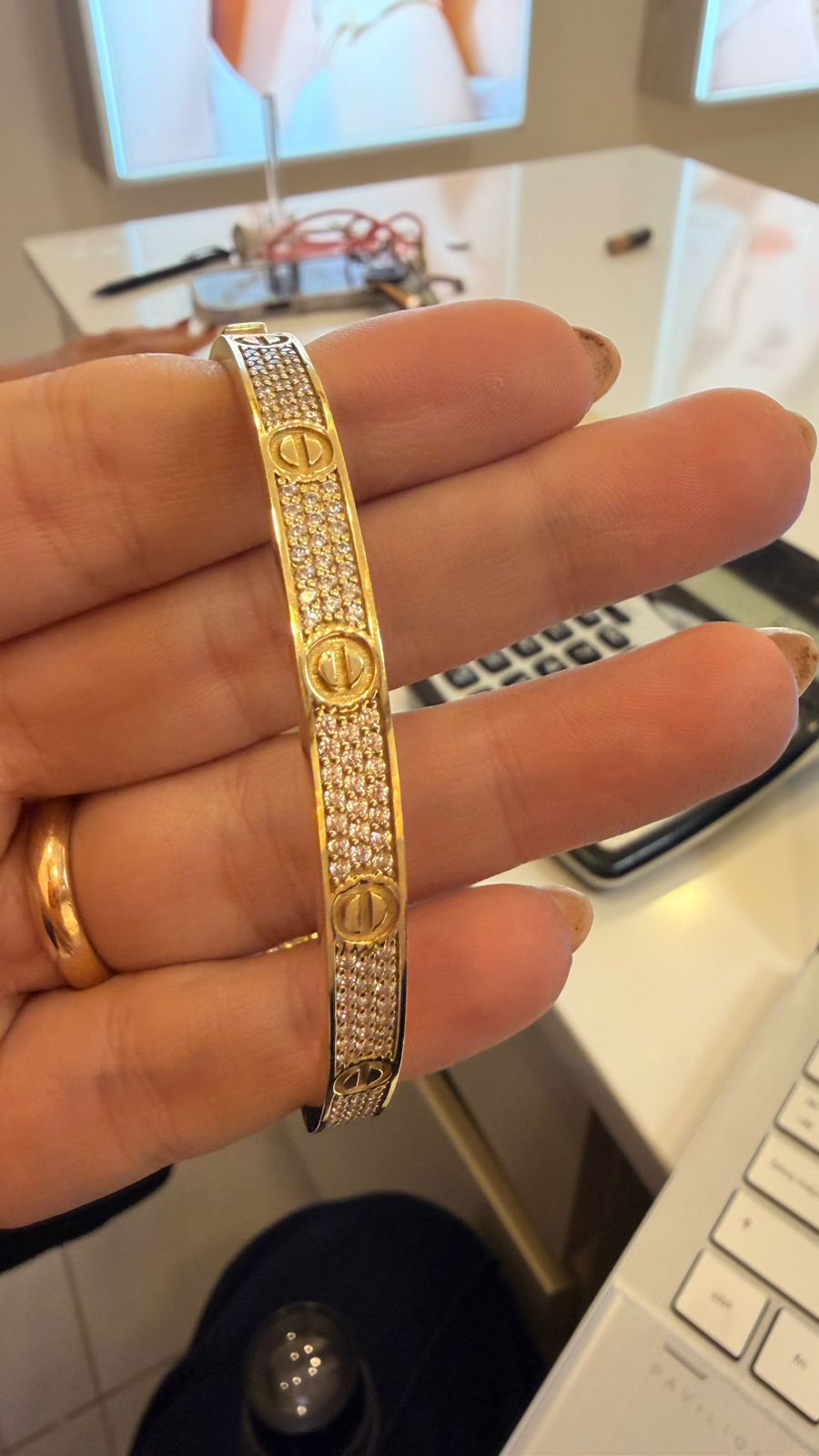 DUMMY - BRAZALETE CARTIER PUSH 14K 15.8GR